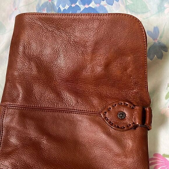 Frye Shirley Over the Knee Brown Leather Boots Cognac Color 8 - Picture 6 of 10